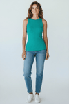 Sayre Tank Top - Lt Teal-100 Sleeveless Tops-Zenana-Coastal Bloom Boutique, find the trendiest versions of the popular styles and looks Located in Indialantic, FL