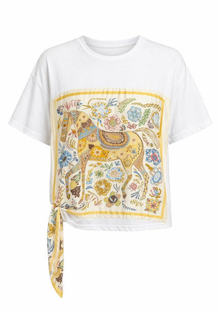 Scarf Story Graphic Italian Top