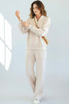 Scuba Luxe Zip Top & Pant Set-Mocha Cream-210 Loungewear/Sets-RAE MODE-Coastal Bloom Boutique, find the trendiest versions of the popular styles and looks Located in Indialantic, FL