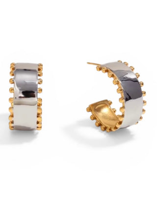 Sculpted Edge Dual Hoop Earrings