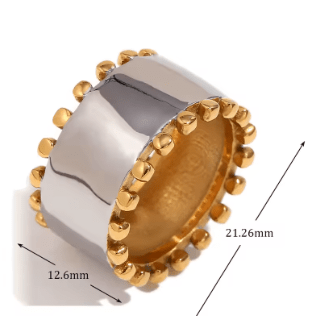 Sculpted Edge Dual Ring