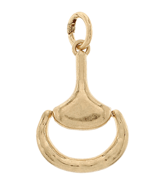 Sculpted Horsebit Drop Pendant-230 Jewelry-GS JEWELRY-Coastal Bloom Boutique, find the trendiest versions of the popular styles and looks Located in Indialantic, FL
