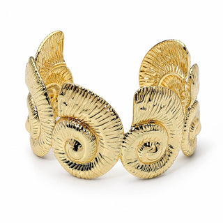 Sculpted Shell Statement Bracelet