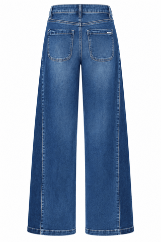 Seamed Wide Leg Jeans