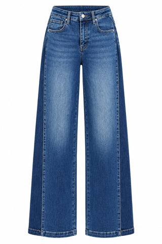 Seamed Wide Leg Jeans