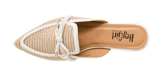 Seaside Bow Raffia Mules