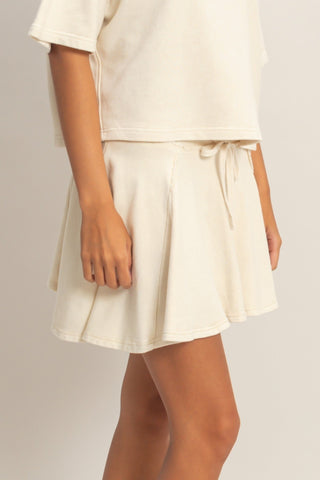 Seaside Drift Flow Skort - Alpaca