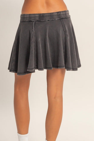 Seaside Drift Flow Skort - Black