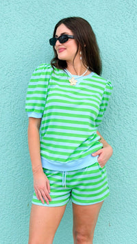 Seaside Stripe Lounge Short Set