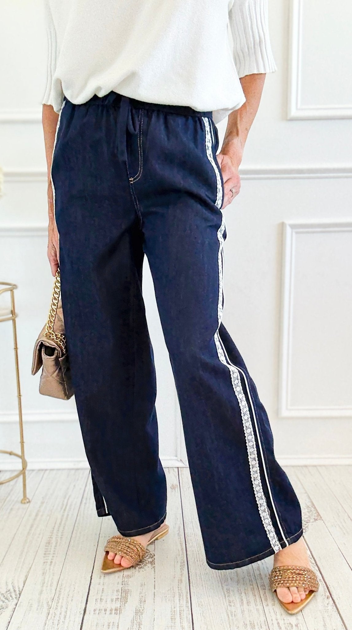 Seaside Stroll Wide-Leg Pants-170 Bottoms-ROUSSEAU-Coastal Bloom Boutique, find the trendiest versions of the popular styles and looks Located in Indialantic, FL