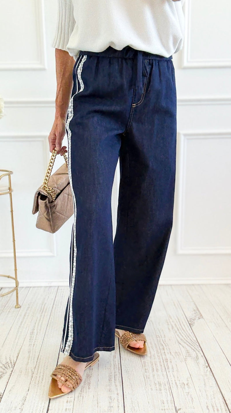 Seaside Stroll Wide-Leg Pants-170 Bottoms-ROUSSEAU-Coastal Bloom Boutique, find the trendiest versions of the popular styles and looks Located in Indialantic, FL