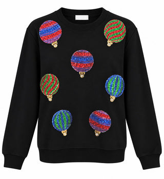 Sequin Ornament Holiday Crewneck Sweatshirt