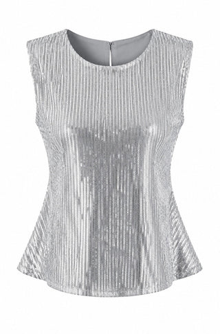 Sequin Swing Top - Silver