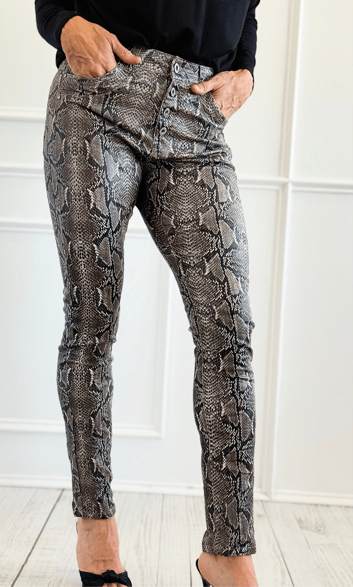 Serpent Shine Pants-Pants-SASU UNICORN-Coastal Bloom Boutique, find the trendiest versions of the popular styles and looks Located in Indialantic, FL