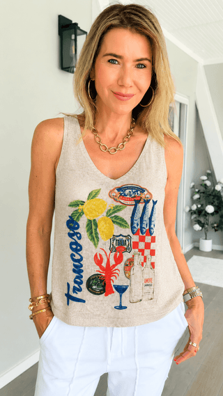 Shimmer Taste of the Amalfi Italian Tank Top