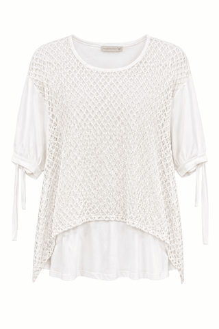 Shore Thing Italian Knit Top- Ivory