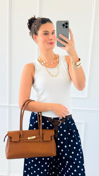 Silver Edge Italian Tank Top- White