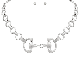 Equestrian-Inspired Gold Link Necklace-230 Jewelry-GS JEWELRY-Coastal Bloom Boutique, find the trendiest versions of the popular styles and looks Located in Indialantic, FL