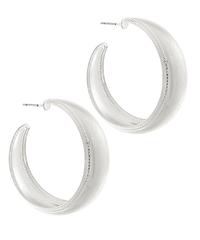 Bold Crescent Hoop Earrings