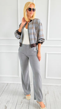 Sleek Statement Wide-Leg Pants - Dusty Grey-170 Bottoms-IRIS-Coastal Bloom Boutique, find the trendiest versions of the popular styles and looks Located in Indialantic, FL