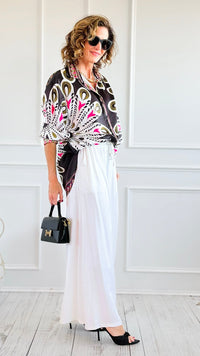 Smooth as Satin Italian Wide Leg Pants-100 Pants-CRIS S.R.L.-Coastal Bloom Boutique, find the trendiest versions of the popular styles and looks Located in Indialantic, FL