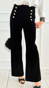 Smooth Sailing Velvet Pants - Black-170 Bottoms-Must Have-Coastal Bloom Boutique, find the trendiest versions of the popular styles and looks Located in Indialantic, FL