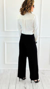 Smooth Sailing Velvet Pants - Black-170 Bottoms-Must Have-Coastal Bloom Boutique, find the trendiest versions of the popular styles and looks Located in Indialantic, FL
