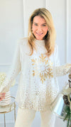 Snowfall Radiant Turtleneck Italian Knit Sweater-140 Sweaters-Italianissimo-Coastal Bloom Boutique, find the trendiest versions of the popular styles and looks Located in Indialantic, FL