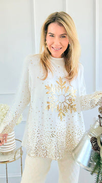 Snowfall Radiant Turtleneck Italian Knit Sweater-140 Sweaters-Italianissimo-Coastal Bloom Boutique, find the trendiest versions of the popular styles and looks Located in Indialantic, FL
