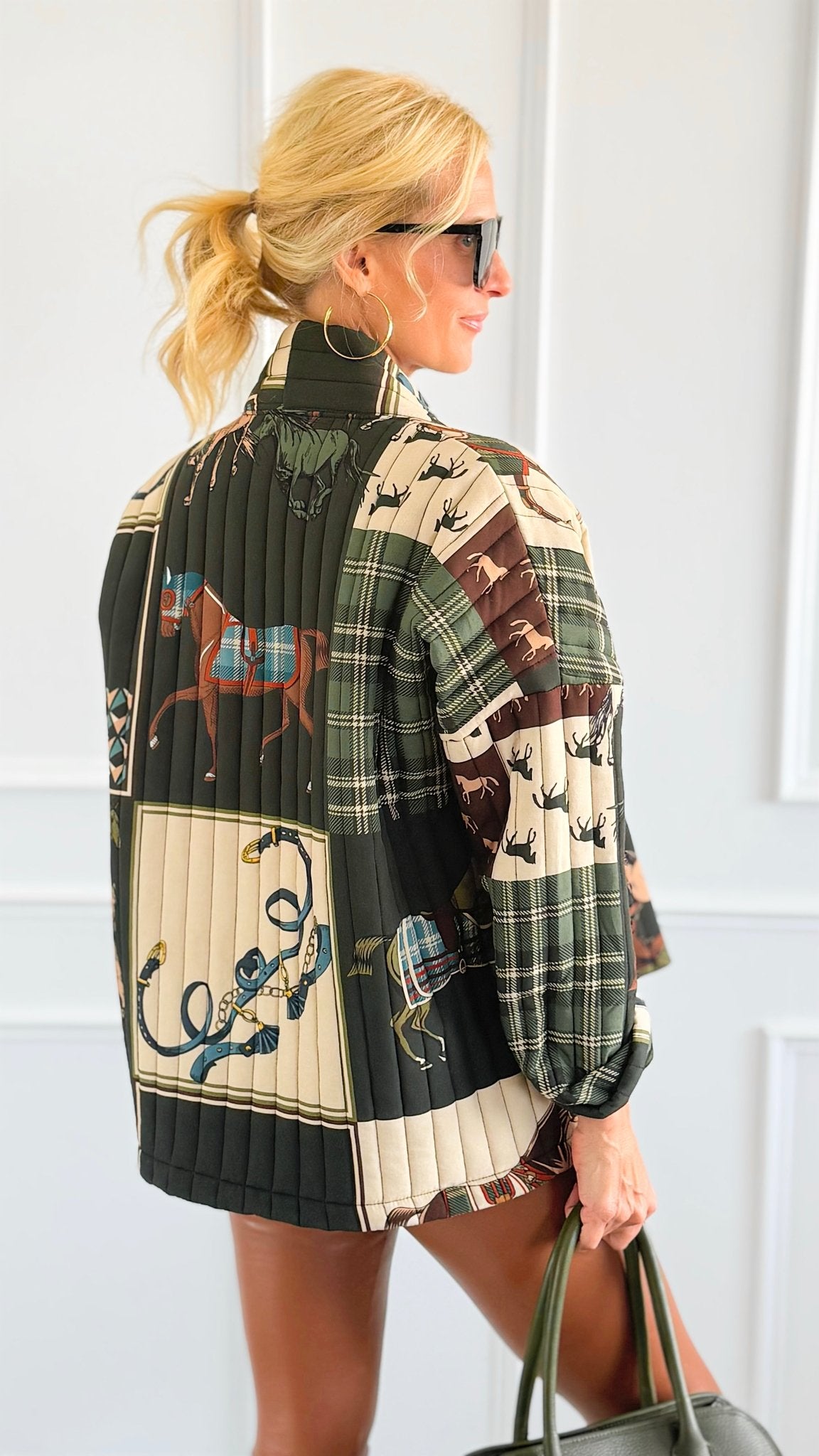 Society Equestrian Italian Jacket- Olive-160 Jackets-K2-Coastal Bloom Boutique, find the trendiest versions of the popular styles and looks Located in Indialantic, FL
