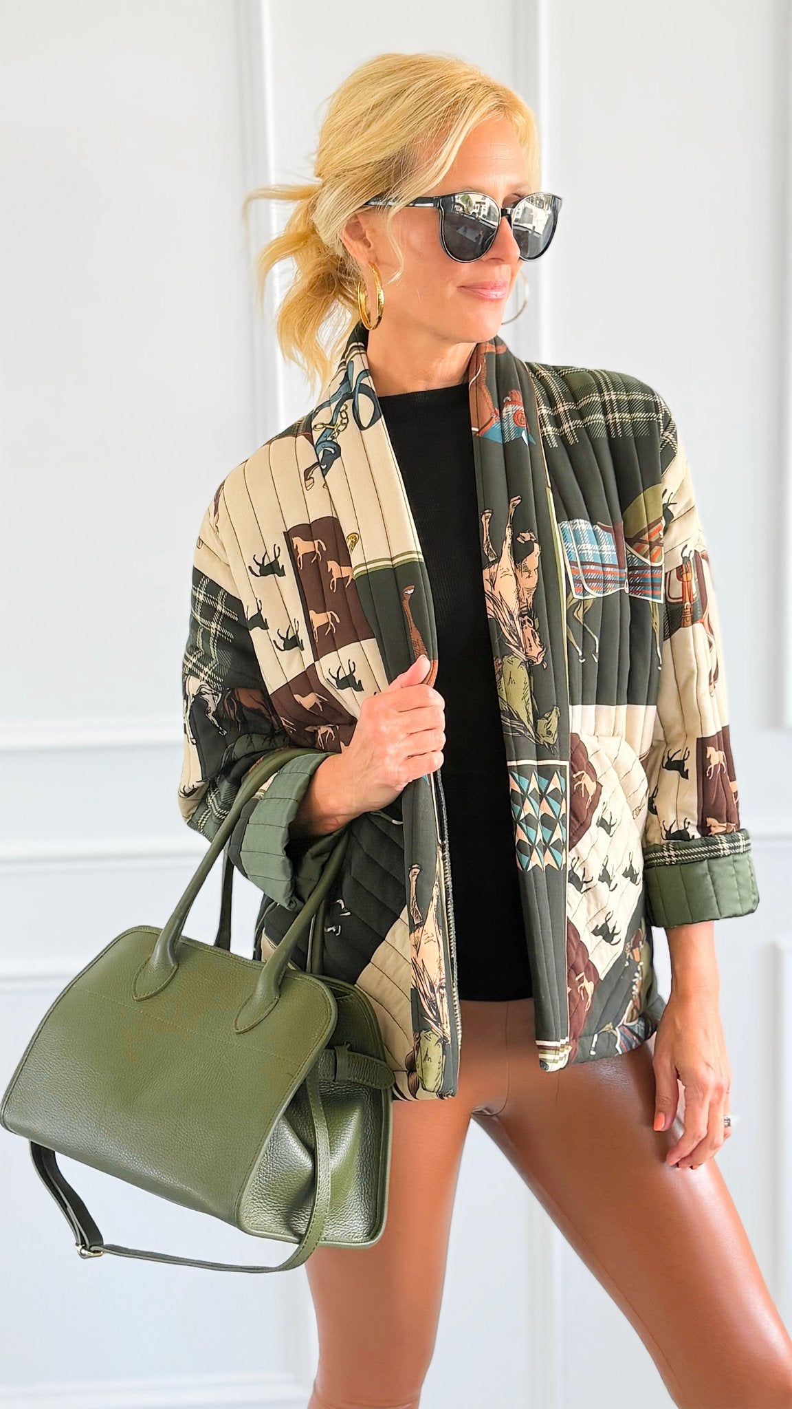 Society Equestrian Italian Jacket- Olive-160 Jackets-K2-Coastal Bloom Boutique, find the trendiest versions of the popular styles and looks Located in Indialantic, FL