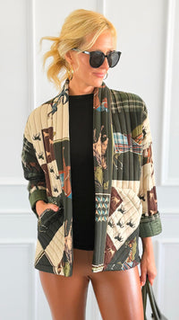 Society Equestrian Italian Jacket- Olive-160 Jackets-K2-Coastal Bloom Boutique, find the trendiest versions of the popular styles and looks Located in Indialantic, FL