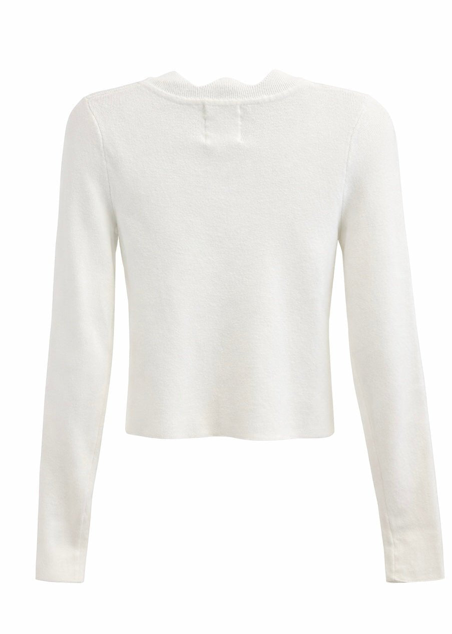 Soft Curve Knit Top - Ivory