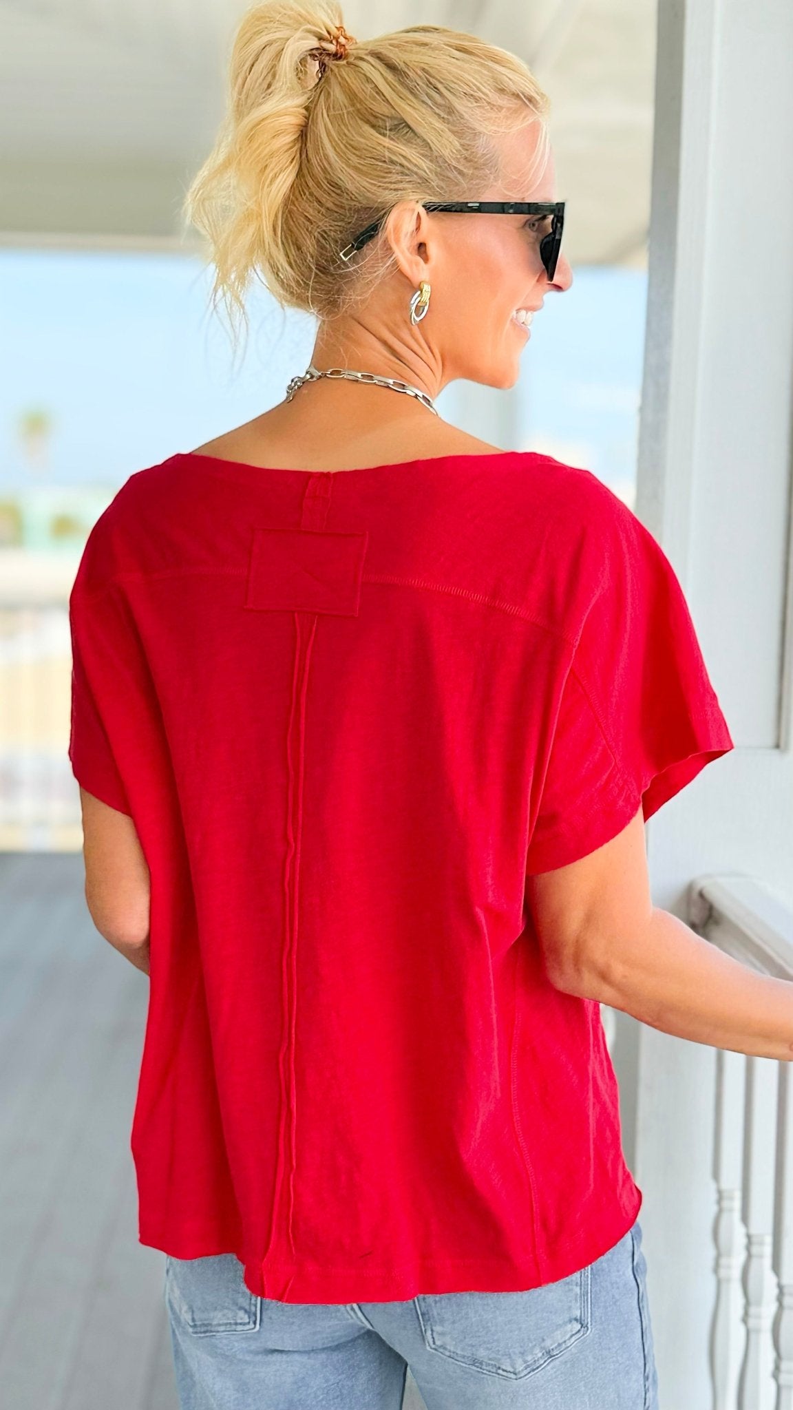 Soft Focus Moments Top -  Red