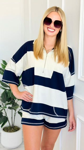 Soft Motion in Stripes Top