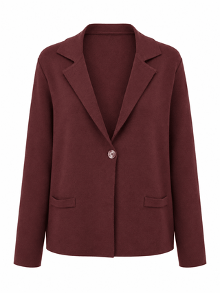 Soft Power Italian Blazer- Merlot