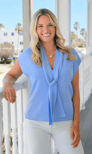 Soft Sky in Motion Top