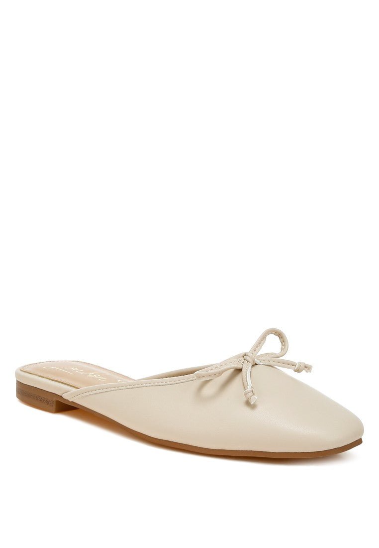 Soft Spoken Bow Mule - Beige