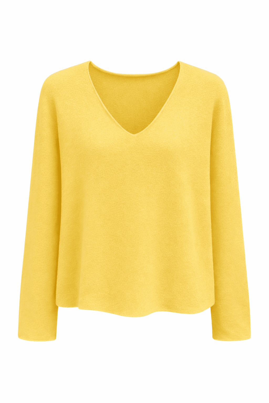 Soho Italian V-Neck Pullover- Light Yellow