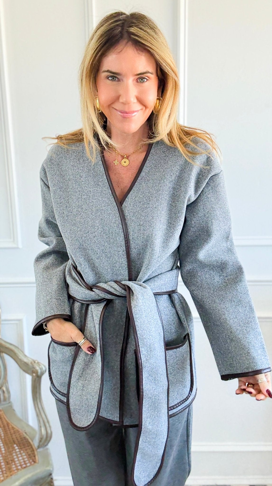 Soho Stroll Heather Belted Coat