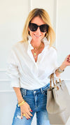 Sophia Ruffled Italian Shirt-110 Long Sleeve Tops-TATTOO Z-Coastal Bloom Boutique, find the trendiest versions of the popular styles and looks Located in Indialantic, FL
