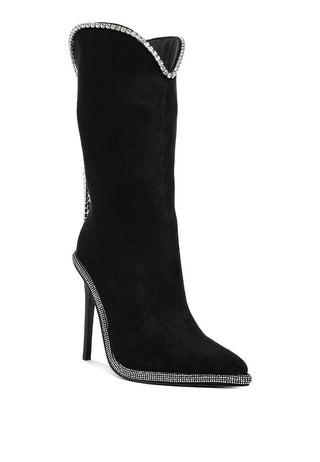 Sparkling Pointed Tall Boots