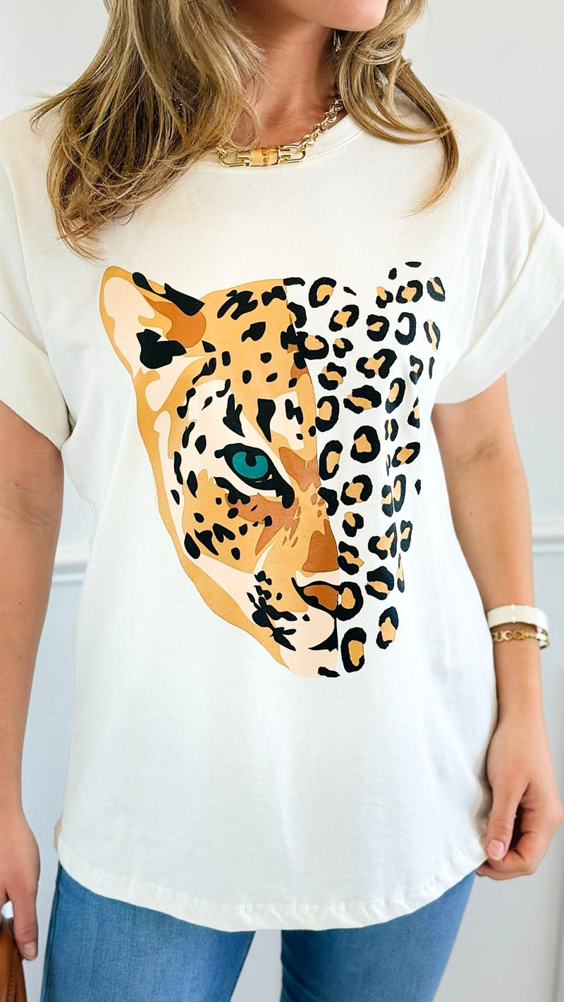 Split Decision Italian Graphic Tee- White-110 Short Sleeve Tops-FIRSTAGE-Coastal Bloom Boutique, find the trendiest versions of the popular styles and looks Located in Indialantic, FL