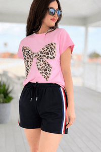 Sport Luxe Ribbed Knit Short - Black