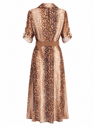 Spotted In Style Belted Italian Dress