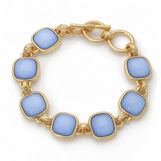 Square Link Toggle Bracelet - Blue