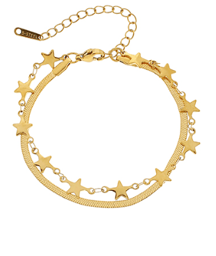 Stainless Steel Dancing Stars in the Night Bracelet-230 Jewelry-GS JEWELRY-Coastal Bloom Boutique, find the trendiest versions of the popular styles and looks Located in Indialantic, FL