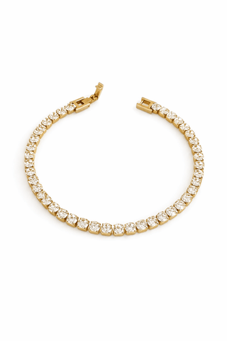 Stainless Steel Eternity Bracelet - Clear