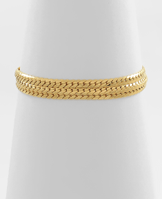 Stainless Steel Gleam & Glide Woven Luxe Bracelet-230 Jewelry-GS JEWELRY-Coastal Bloom Boutique, find the trendiest versions of the popular styles and looks Located in Indialantic, FL