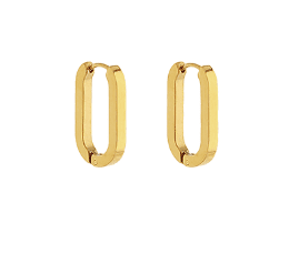 Stainless Steel Golden Echo Hoops Earrings-230 Jewelry-GS JEWELRY-Coastal Bloom Boutique, find the trendiest versions of the popular styles and looks Located in Indialantic, FL